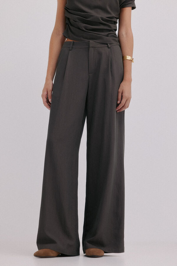 Hoss Intropia Poline. Pantalones fluidos Gris