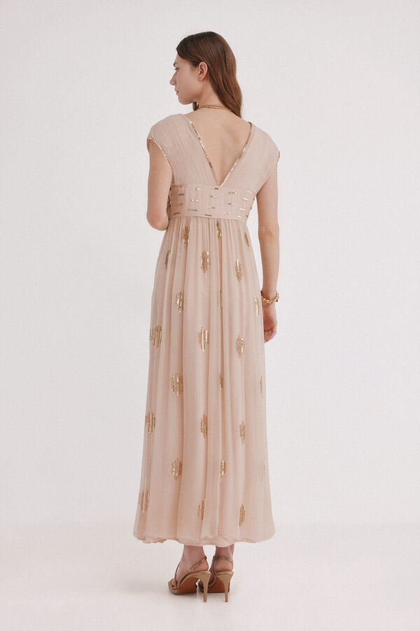 Hoss Intropia Aurora. Vestido bordado Rosa