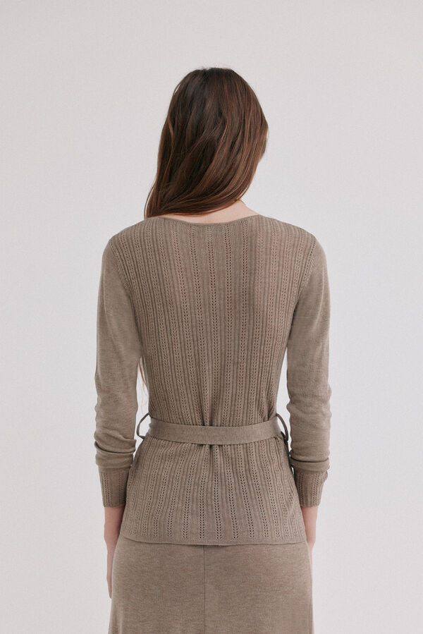 Hoss Intropia Isabetta. C&aacute;rdigan de tejido Beige