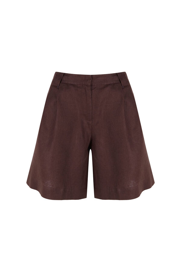 Hoss Intropia Pemar. Bermuda de lino Marron