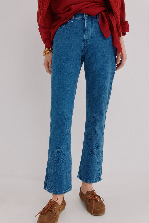 Hoss Intropia Bruna. Jeans bordados Azul