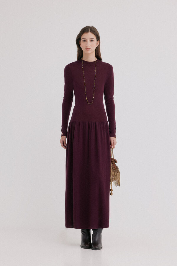 Hoss Intropia Aysel. Vestido de tejido Estampado morado