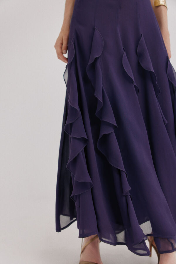 Hoss Intropia Roseline. Falda fluida Estampado morado
