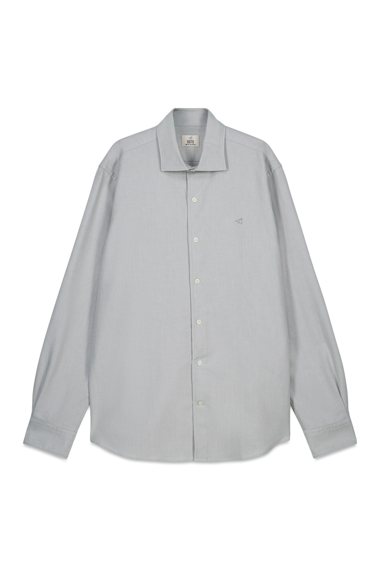 OOTO Camisa oxford lisa manga larga