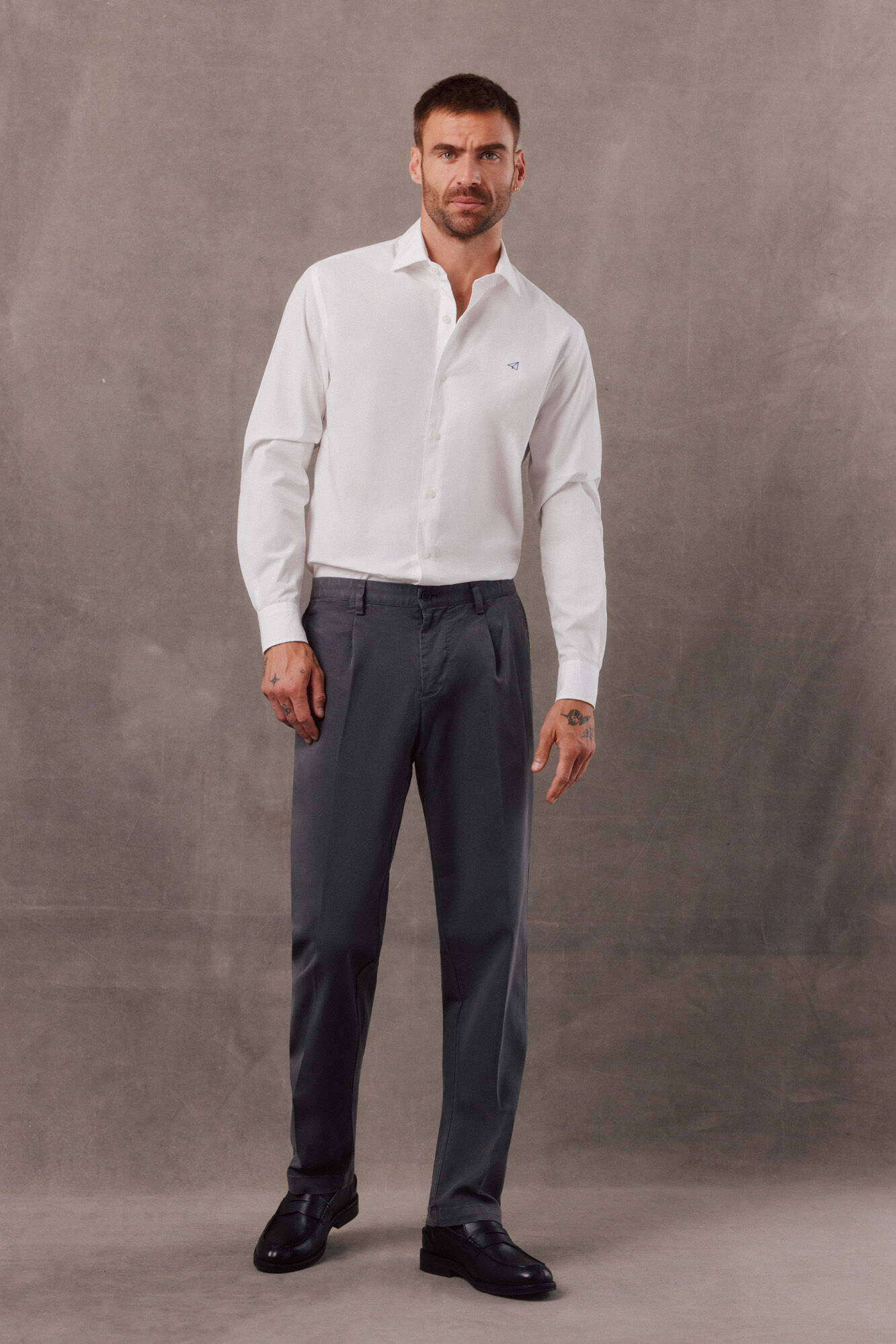 OOTO Pantal&oacute;n de traje coordinado de twill