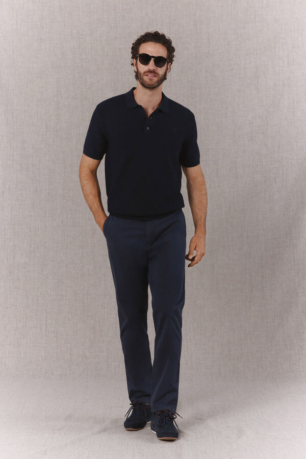 OOTO Pantal&oacute;n chino slim b&aacute;sico Azul marino