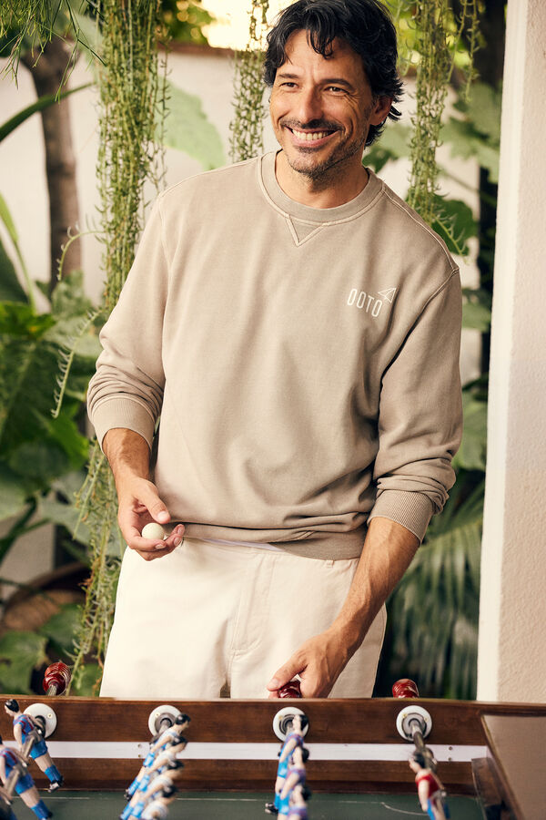 OOTO Sudadera b&aacute;sica Beige