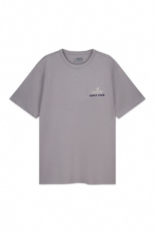 OOTO Playera gr&aacute;fica lavada Gris
