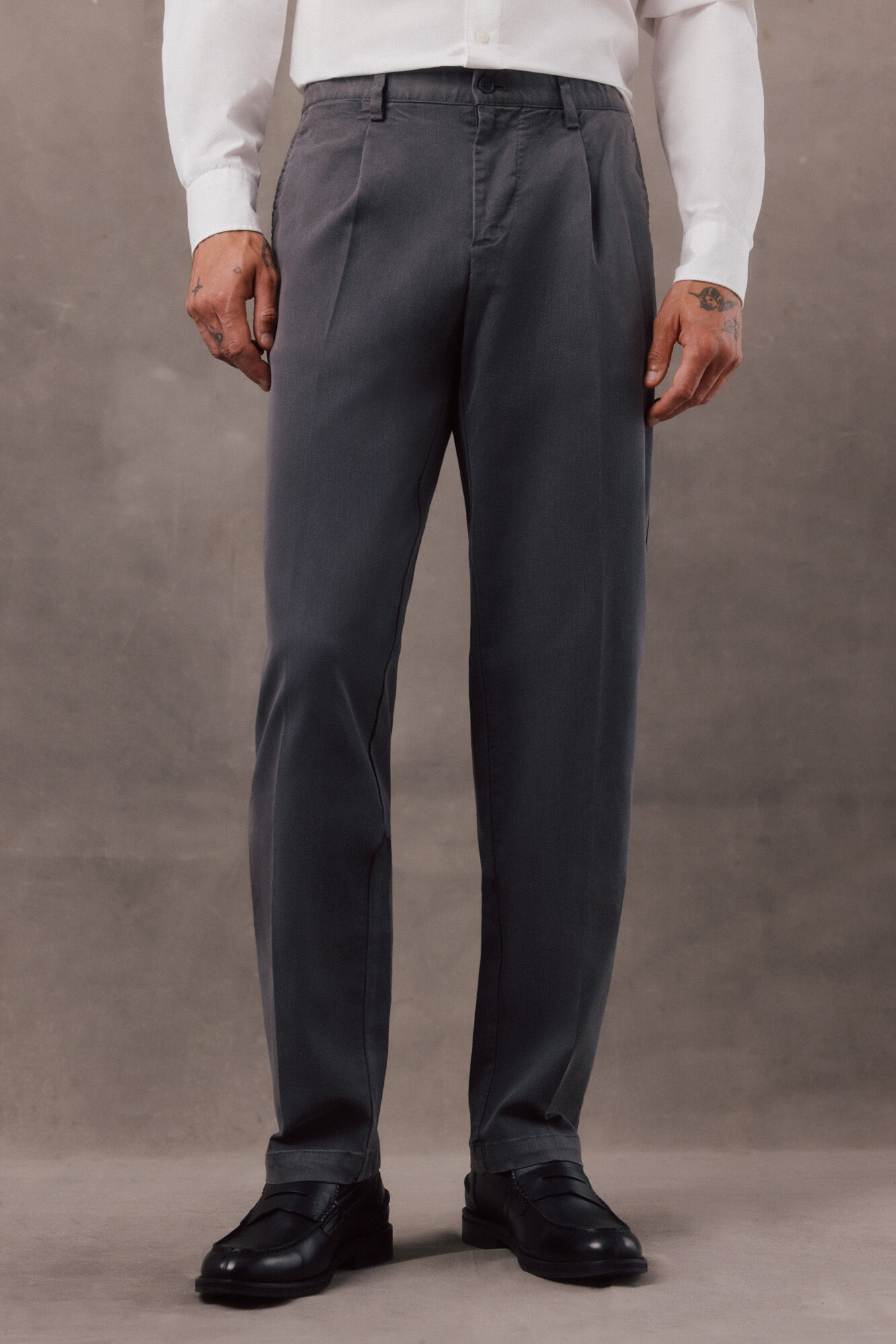 OOTO Pantal&oacute;n de traje coordinado de twill