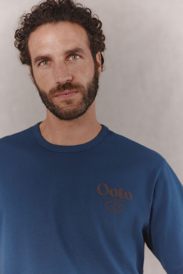 OOTO Camiseta logo lavada Azul