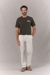 OOTO Chino de goma regular Marfil