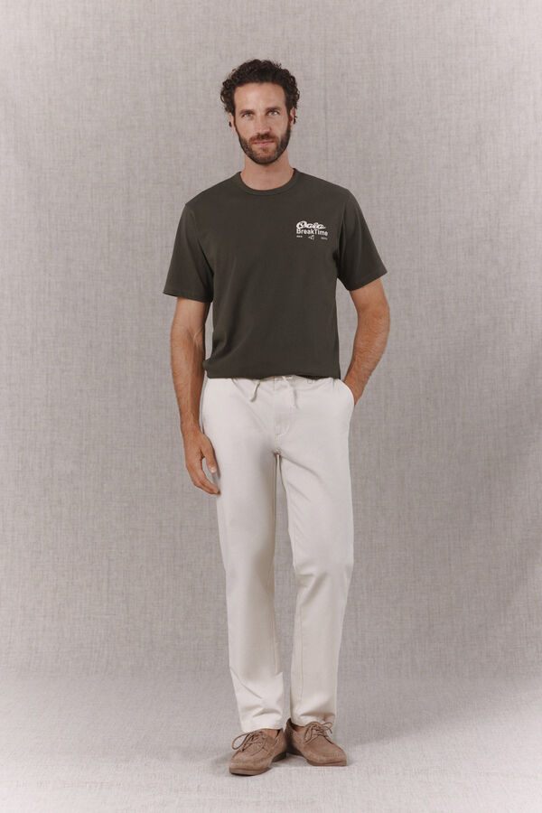 OOTO Chino de goma regular Marfil