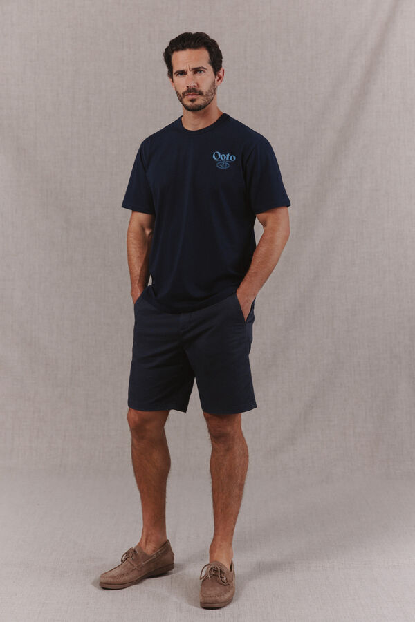 OOTO Camiseta logo lavada Azul marino