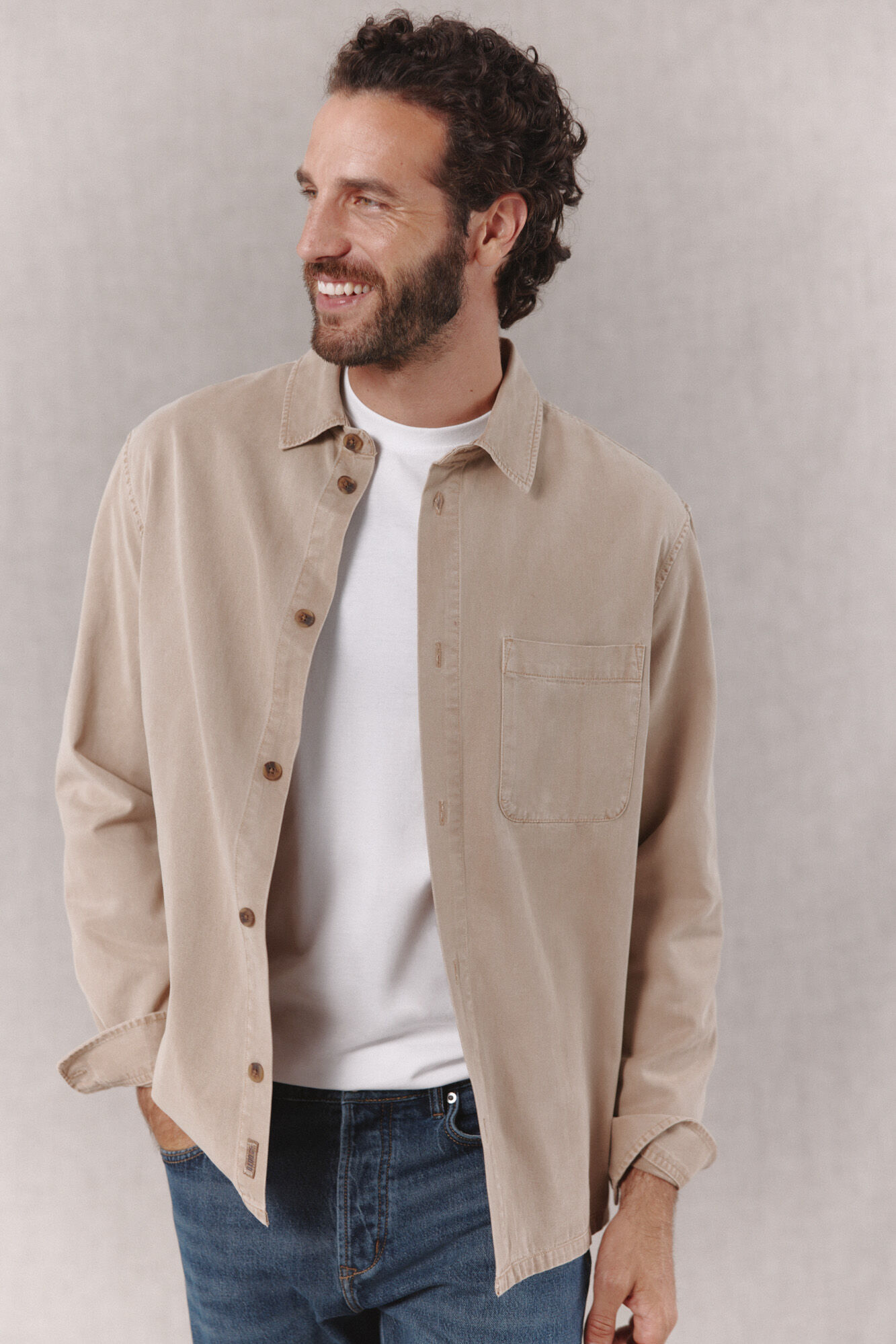 OOTO Sobrecamisa de tencel algod&oacute;n
