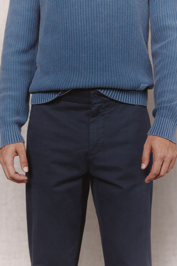 OOTO Pantal&oacute;n chino b&aacute;sico regular Azul marino