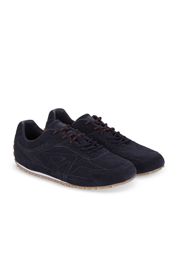 OOTO Tenis de piel serraje Azul marino