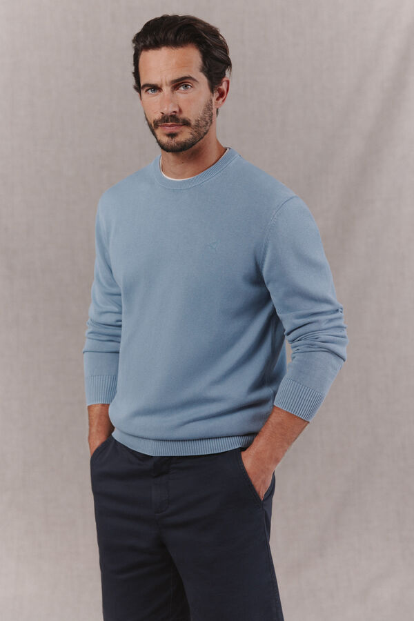 OOTO Jersey b&aacute;sico cuello caja Azul