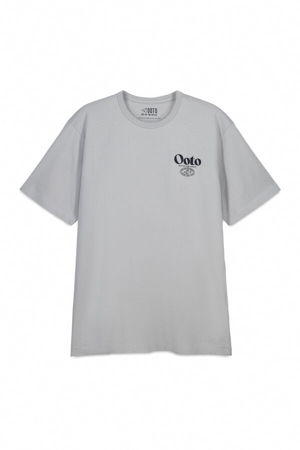 OOTO Camiseta logo lavada Gris