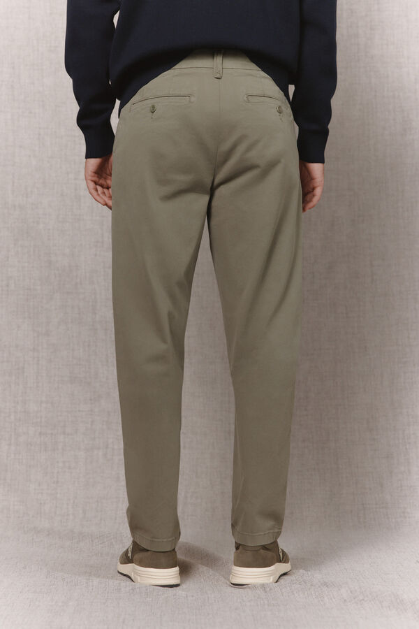 OOTO Pantal&oacute;n chino b&aacute;sico regular Kaki