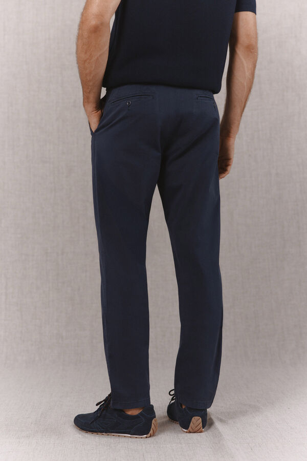 OOTO Pantal&oacute;n chino slim b&aacute;sico Azul marino