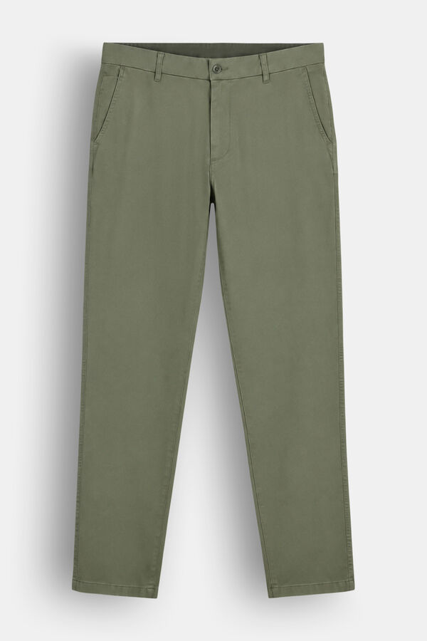 OOTO Pantal&oacute;n chino b&aacute;sico regular Kaki
