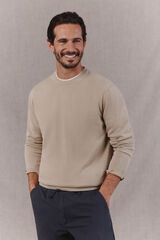 OOTO Jersey b&aacute;sico cuello caja Beige