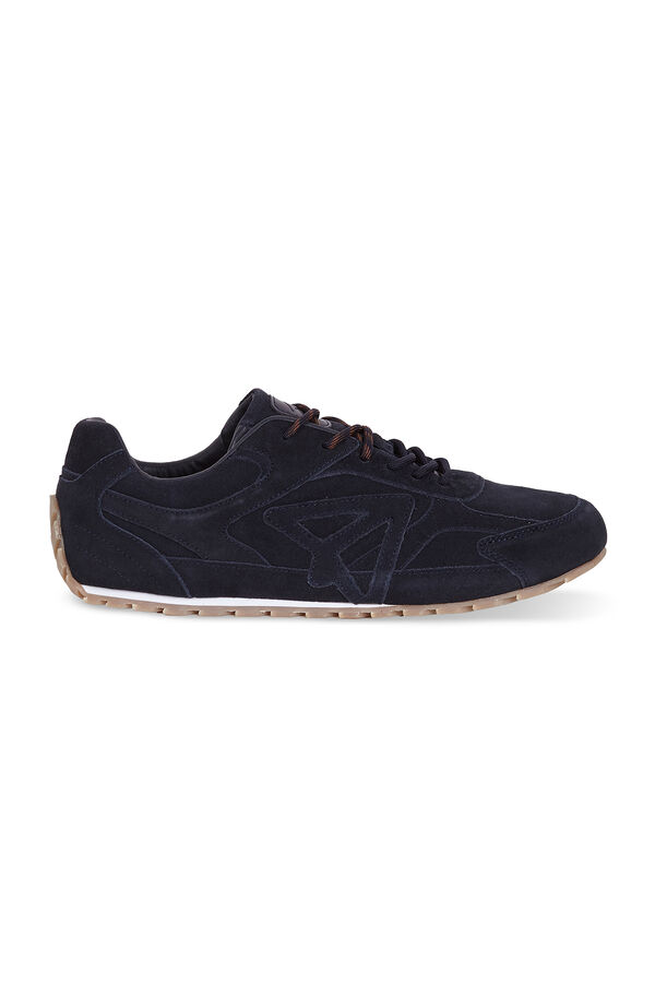OOTO Tenis de piel serraje Azul marino