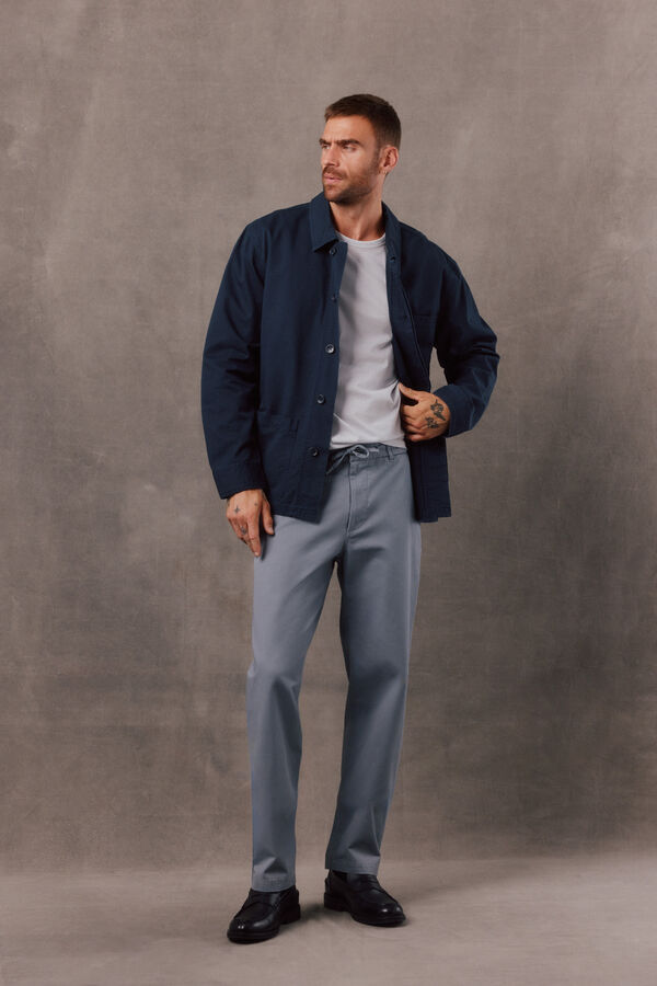 OOTO Chino de goma regular Gris