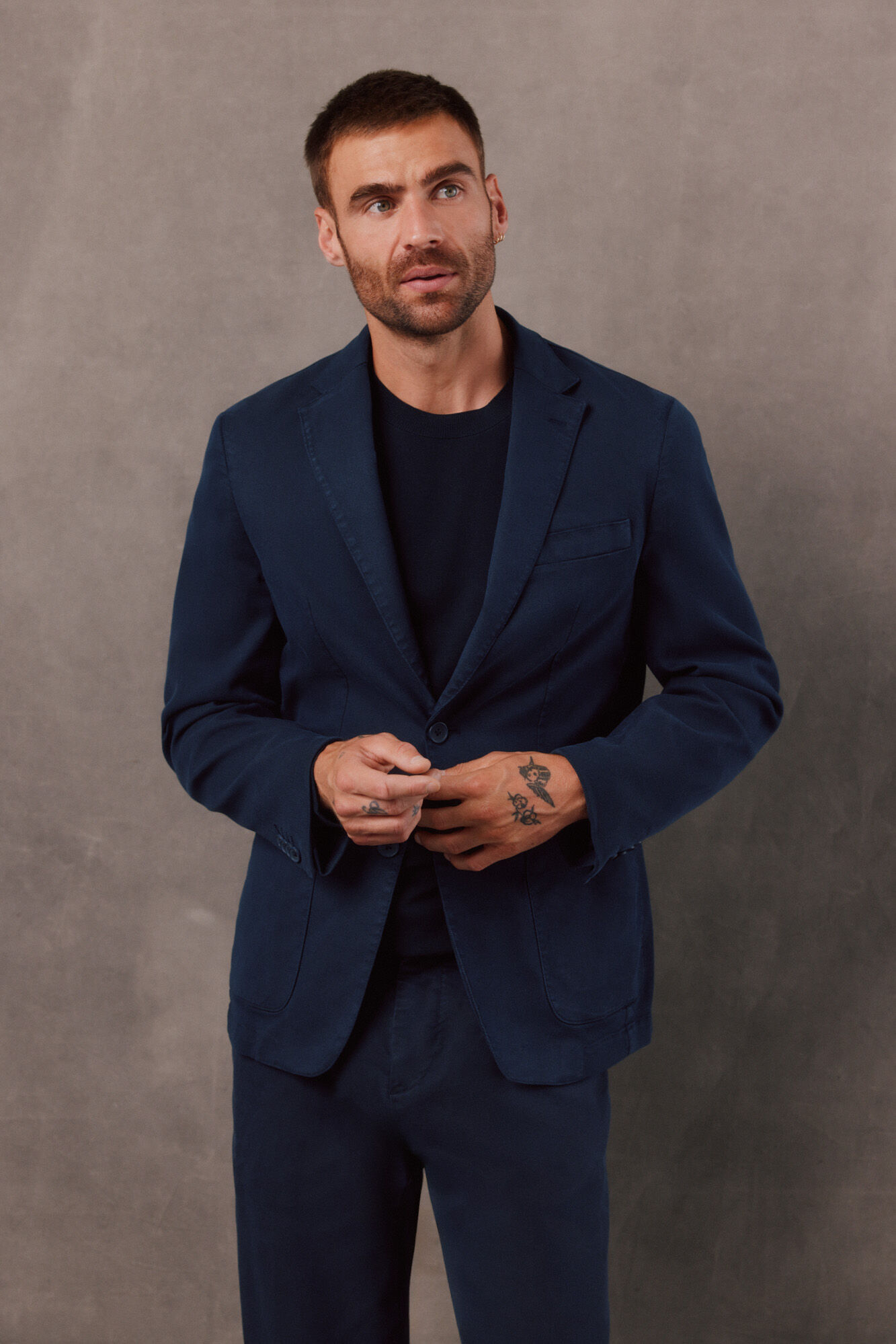 OOTO Blazer de traje coordinado de twill