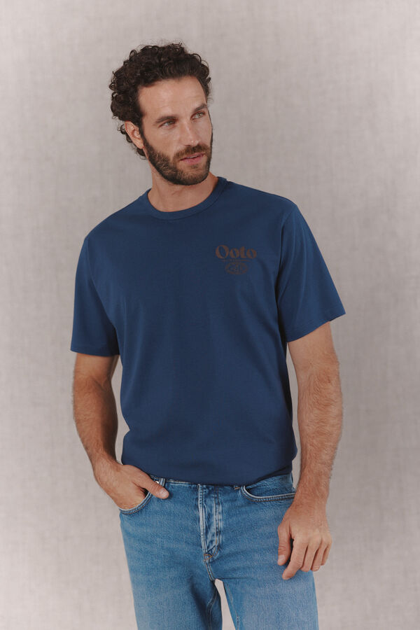 OOTO Camiseta logo lavada Azul