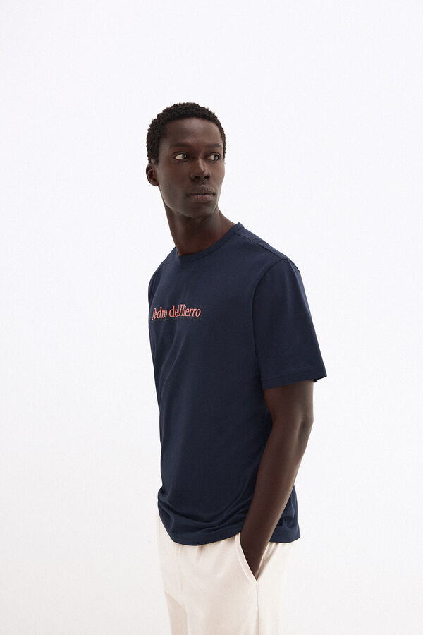 Pedro del Hierro Camiseta logo Azul