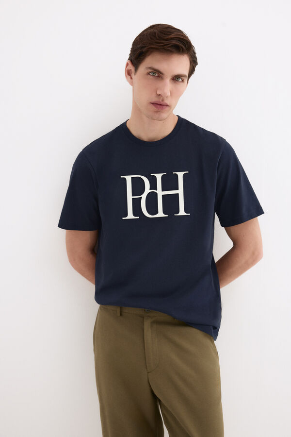 Pedro del Hierro Camiseta logo grande Azul