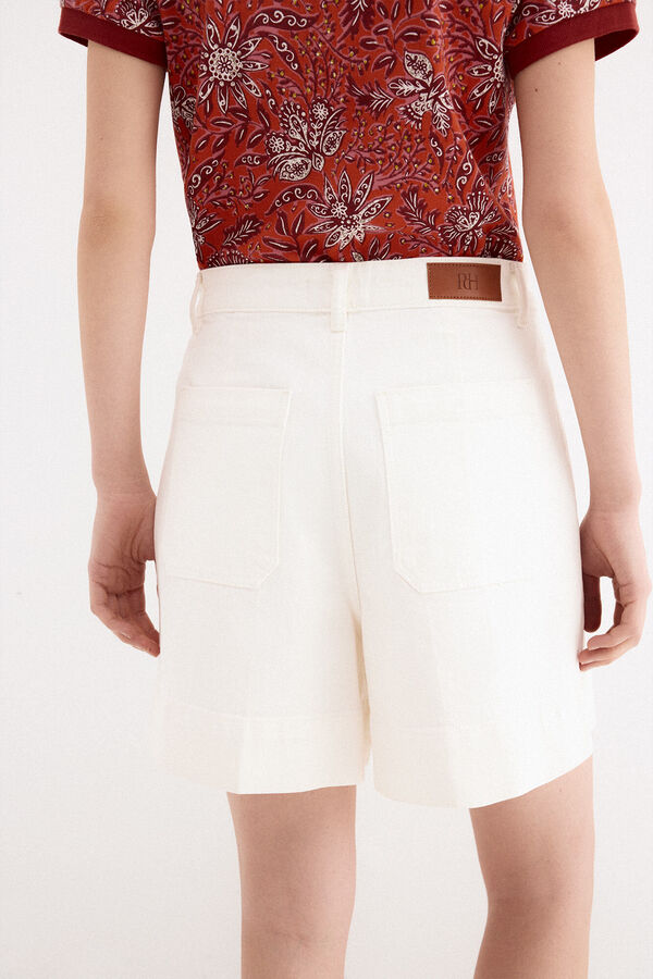 Pedro del Hierro Short de mezclilla Beige