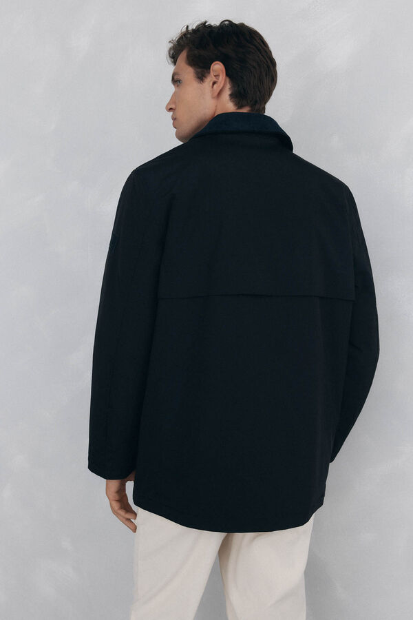 Pedro del Hierro Chamarra con vistas y cierre repelente al agua Negro