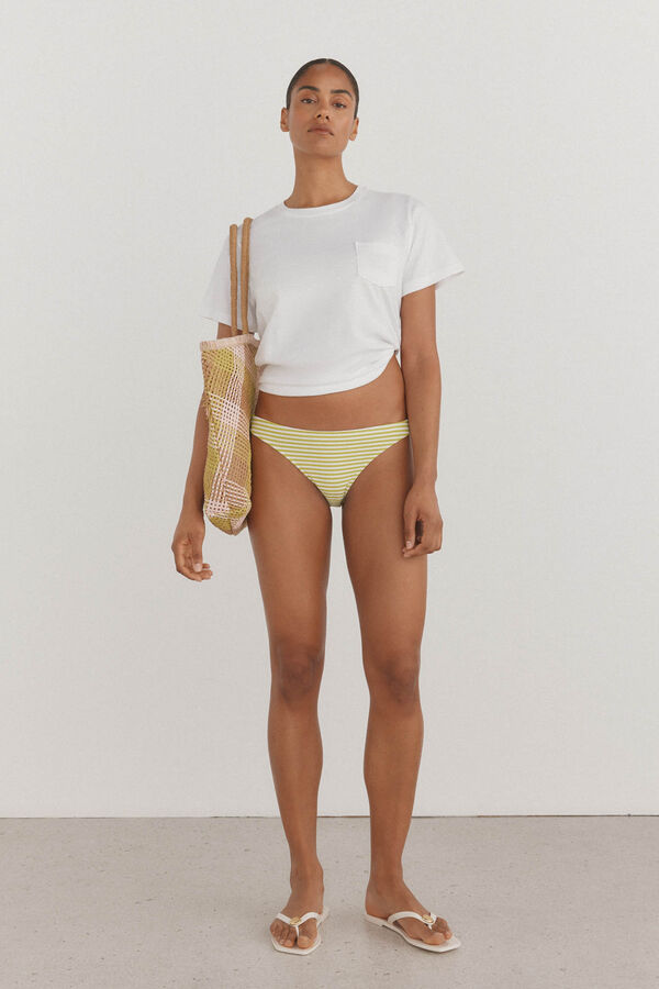 Pedro del Hierro Bikini panty cl&aacute;sico y top halter de piqu&eacute; Verde