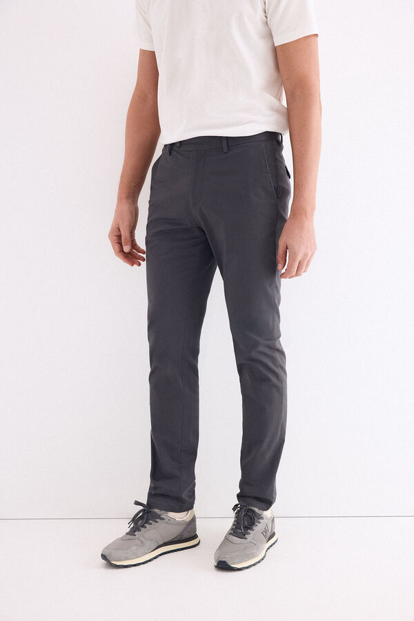 Pedro del Hierro Chino print slim Gris