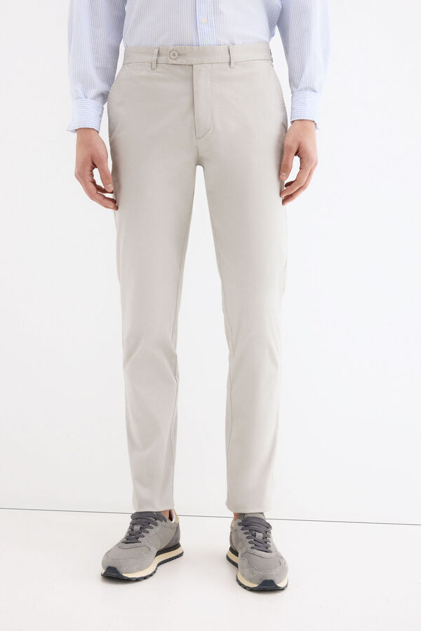 Pedro del Hierro Chino estructura slim fit Gris
