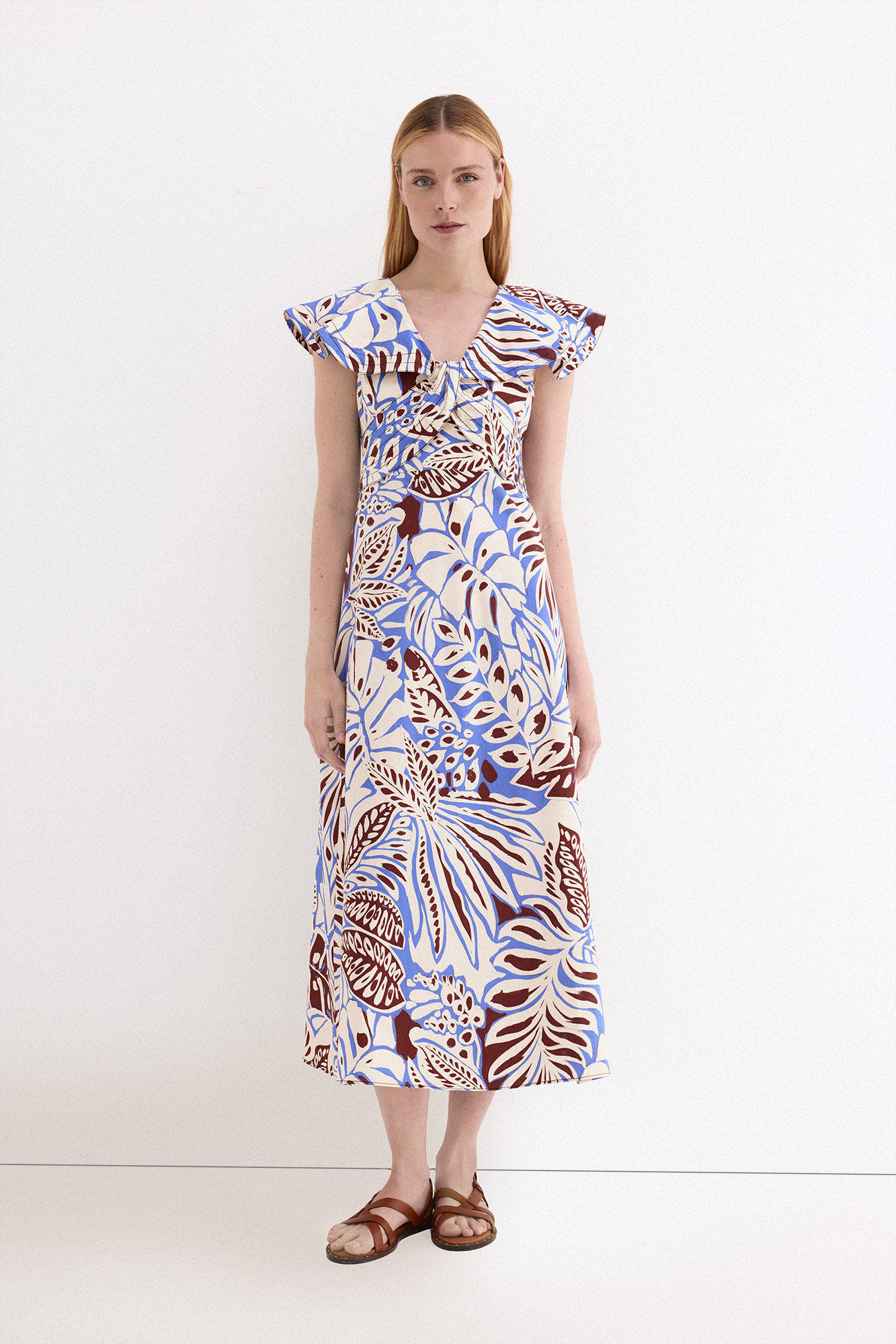 Pedro del Hierro Vestido midi volantes