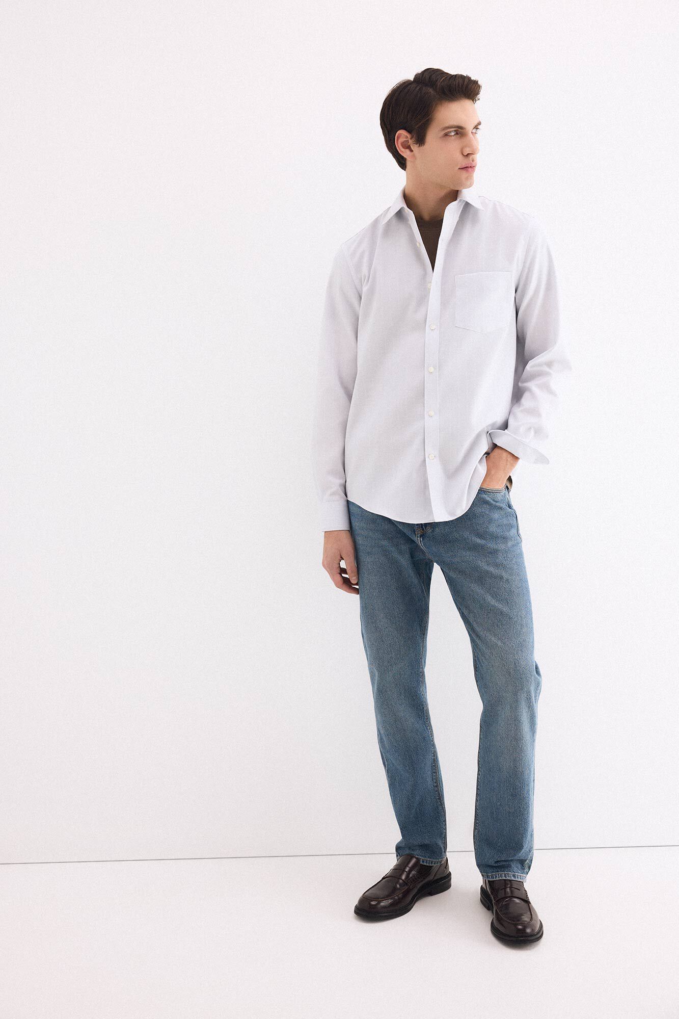 Pedro del Hierro Camisa non iron oxford rayas