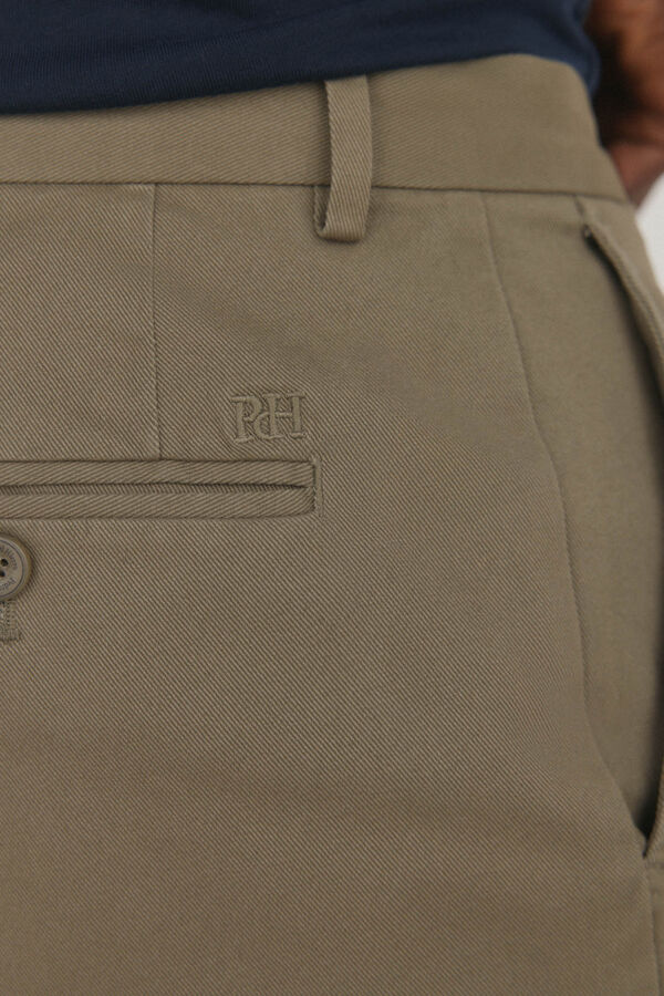 Pedro del Hierro Chino textura regular fit Verde