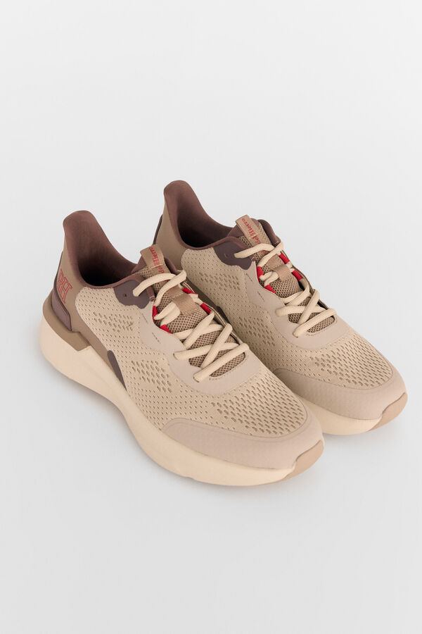 Pedro del Hierro Zapatilla textil cordones Marr&oacute;n