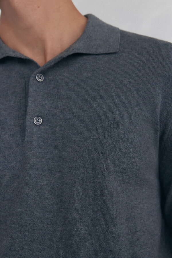 Pedro del Hierro Jersey cuello polo Gris