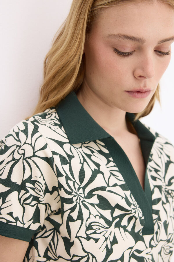 Pedro del Hierro Polo manga corta estampado Verde