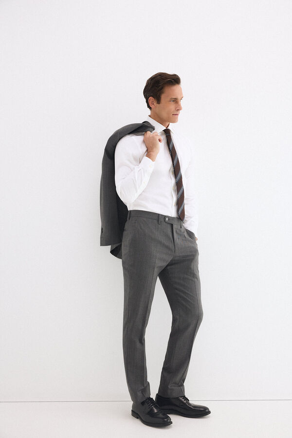 Pedro del Hierro Camisa vestir lisa non iron + antimanchas slim fit Blanco