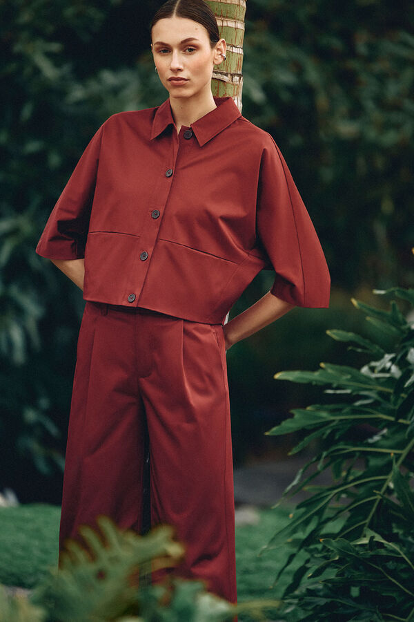 Pedro del Hierro Chamarra de popel&iacute;n Burdeos