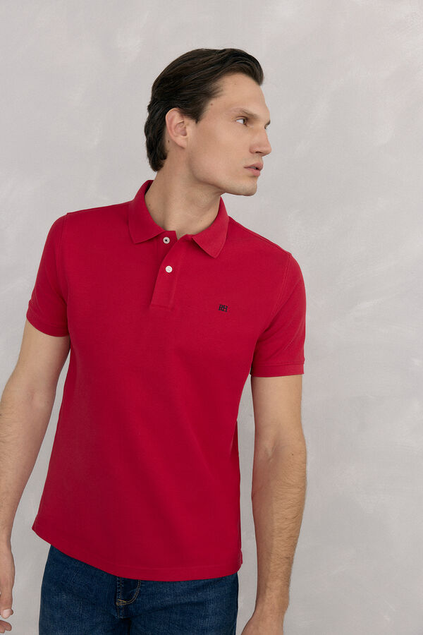 Pedro del Hierro Polo b&aacute;sico piqu&eacute; Rojo