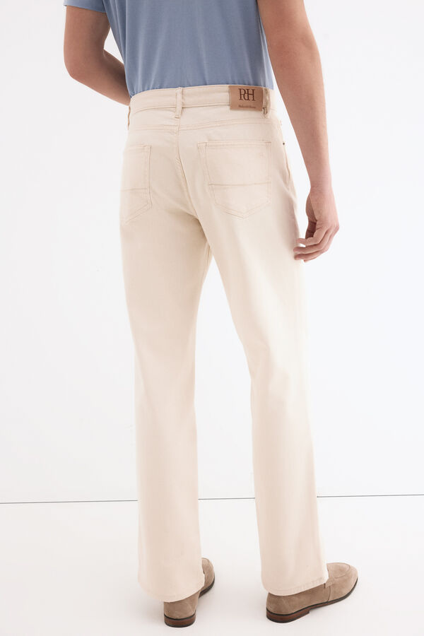 Pedro del Hierro Pantal&oacute;n vaquero ecru new straight Crudo