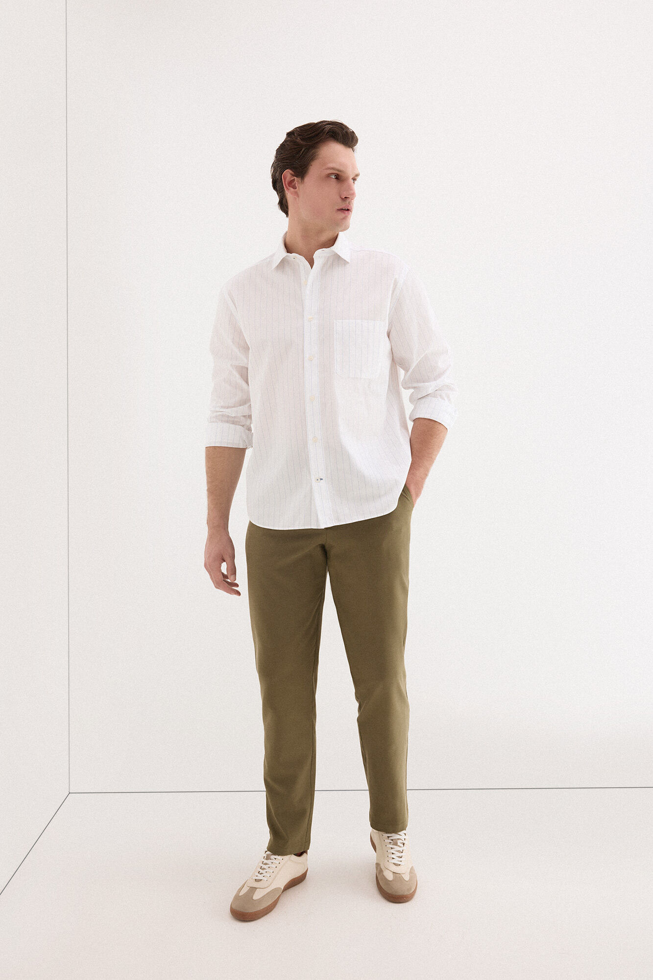Pedro del Hierro Camisa rayas popel&iacute;n