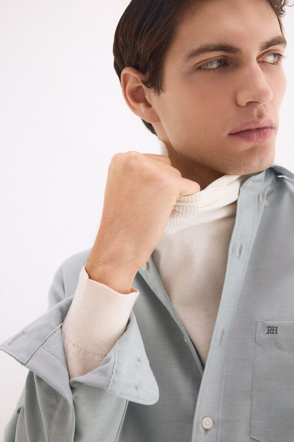 Pedro del Hierro Camisa non iron oxford liso Verde