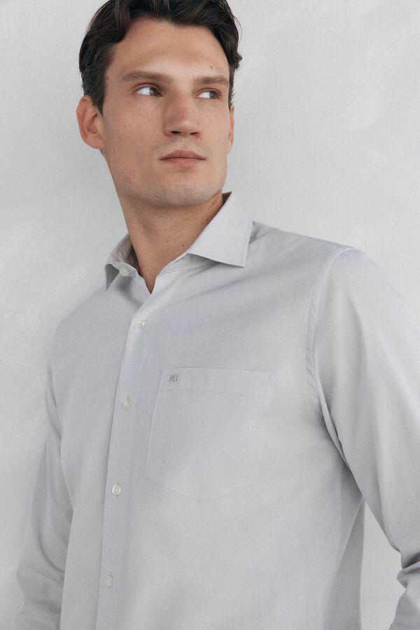 Pedro del Hierro Camisa lisa de popel&iacute;n Verde